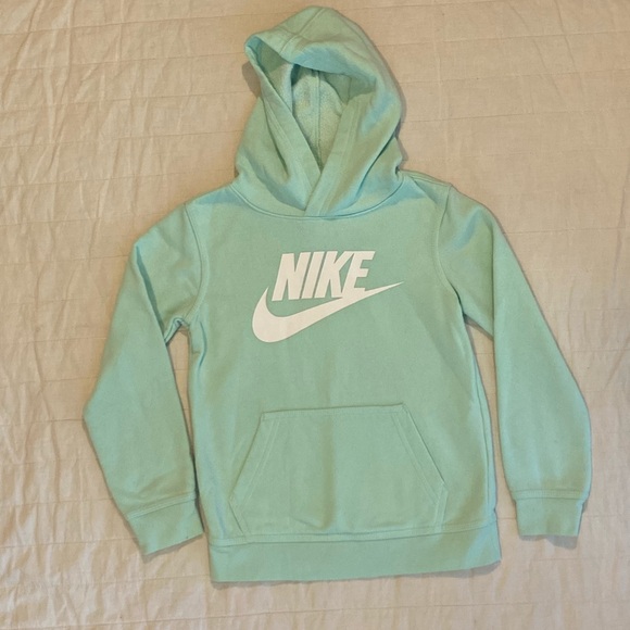 Nike Green Sweatshirt Hoodie Classic Logo - Picture 2 of 8